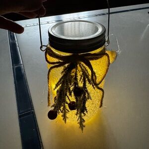 Decorative holiday mason jars battery operated lights. Set of 3